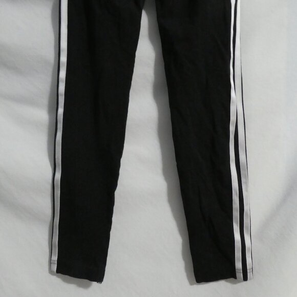ADIDAS | kids 11 - 12 years - medium | Black Exercise Leggings | White Stripes - Picture 14 of 16